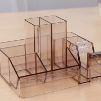 Multifunctional creative pen holder fashion business card pen holder acrylic student personalized de