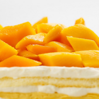Mango Cream fresh fruit children's birthday cake